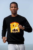 Unisex Gün Işığı (Sunshine) Baskılı Siyah Sweatshirt