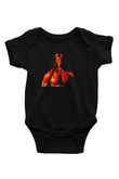 Unisex Hellboy Baskılı Siyah Bebek Body - Zıbın