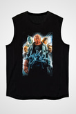 Unisex Hellboy Baskılı Siyah Unisex Kolsuz Tişört