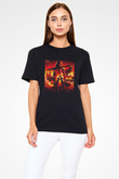 Unisex Hellboy Baskılı Siyah Unisex T-shirt