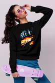 Unisex Hızlı ve Öfkeli 5 Rio Soygunu (Fast Five) Baskılı Siyah Sweatshirt