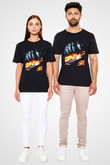 Unisex Hızlı ve Öfkeli 5 Rio Soygunu (Fast Five) Baskılı Siyah Tshirt
