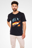 Unisex Hızlı ve Öfkeli 5 Rio Soygunu (Fast Five) Baskılı Siyah Tshirt
