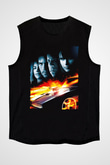 Unisex Hızlı ve Öfkeli 5 Rio Soygunu (Fast Five) Baskılı Siyah Kolsuz Tshirt
