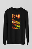Unisex Hızlı ve Öfkeli (Fast & Furious) Baskılı Siyah Unisex Sweatshirt