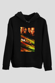 Unisex Hızlı ve Öfkeli (Fast & Furious) Baskılı Siyah Unisex Kapüşonlu Sweatshirt