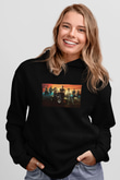 Unisex Hızlı ve Öfkeli (Fast & Furious) Baskılı Siyah Kapüşonlu Sweatshirt