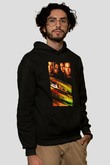 Unisex Hızlı ve Öfkeli (Fast & Furious) Baskılı Siyah Unisex Kapüşonlu Sweatshirt