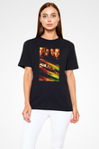 Unisex Hızlı ve Öfkeli (Fast & Furious) Baskılı Siyah Unisex Tişört