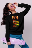 Unisex Hızlı ve Öfkeli (Fast & Furious) Baskılı Siyah Unisex Sweatshirt