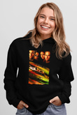 Unisex Hızlı ve Öfkeli (Fast & Furious) Baskılı Siyah Unisex Kapüşonlu Sweatshirt