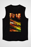 Unisex Hızlı ve Öfkeli (Fast & Furious) Baskılı Siyah Unisex Kolsuz Tişört