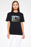 Unisex Hızlı ve Öfkeli Hobbs ve Shaw (Hobbs & Shaw) Baskılı Siyah T-Shirt