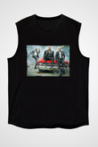 Unisex Hızlı ve Öfkeli Hobbs ve Shaw (Hobbs & Shaw) Baskılı Siyah Kolsuz T-shirt