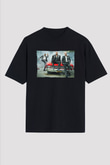 Unisex Hızlı ve Öfkeli Hobbs ve Shaw (Hobbs & Shaw) Baskılı Siyah Oversize T-shirt