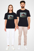 Unisex Hızlı ve Öfkeli Hobbs ve Shaw (Hobbs & Shaw) Baskılı Siyah T-Shirt