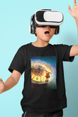 Unisex Hugo Baskılı Siyah Çocuk Tshirt