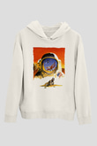 Unisex Hükmedenler - Capricorn Baskılı Beyaz Kapüşonlu Sweatshirt