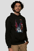 Unisex İhtiyar Delikanlı (Oldboy) Baskılı Siyah Kapüşonlu Sweatshirt