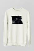 Unisex İkizler Projesi (Gemini Man) Baskılı Beyaz Sweatshirt