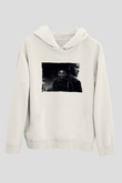 Unisex İkizler Projesi (Gemini Man) Baskılı Beyaz Kapüşonlu Sweatshirt