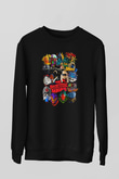 Unisex İntihar Timi (The Suicide Squad) Baskılı Siyah Sweatshirt