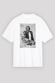 Unisex John Wick Baskılı Beyaz Oversize Oversize T-shirt