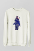 Unisex John Wick Baskılı Beyaz Sweatshirt