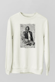 Unisex John Wick Baskılı Beyaz Sweatshirt