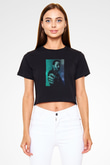 Unisex John Wick Baskılı Siyah Crop Top Tshirt