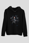 Unisex John Wick Baskılı Siyah Kapüşonlu Sweatshirt