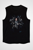 Unisex John Wick Baskılı Siyah Kolsuz T-shirt