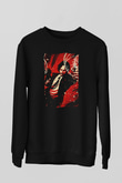 Unisex John Wick Baskılı Siyah Sweatshirt