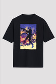 Unisex John Wick Baskılı Siyah Unisex Oversize Tişört
