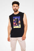Unisex John Wick Baskılı Siyah Unisex Kolsuz Tişört
