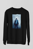 Unisex John Wick Baskılı Siyah Unisex Sweatshirt