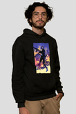 Unisex John Wick Baskılı Siyah Unisex Kapüşonlu Sweatshirt