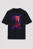 Unisex John Wick Serisi (John Wick) Baskılı Siyah Unisex Oversize T-shirt