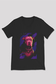 Unisex John Wick Serisi (John Wick) Baskılı Siyah Unisex V Yaka T-shirt