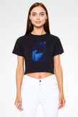 Unisex John Wick Serisi (John Wick) Baskılı Siyah Crop Top Tişört