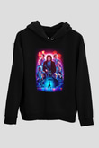 Unisex John Wick Serisi (John Wick) Baskılı Siyah Kapüşonlu Sweatshirt
