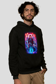 Unisex John Wick Serisi (John Wick) Baskılı Siyah Kapüşonlu Sweatshirt