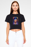 Unisex John Wick Serisi (John Wick) Baskılı Siyah Crop Top T-shirt