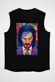 Unisex John Wick Serisi (John Wick) Baskılı Siyah Kolsuz T-shirt