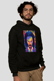 Unisex John Wick Serisi (John Wick) Baskılı Siyah Kapüşonlu Sweatshirt