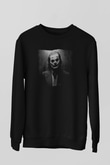 Unisex Joker Baskılı Siyah Sweatshirt
