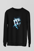 Unisex Joker Baskılı Siyah Unisex Sweatshirt