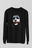 Unisex Joker Baskılı Siyah Unisex Sweatshirt