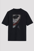 Unisex Joker Siyah Unisex Oversize T-shirt