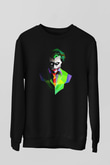 Unisex Joker Siyah Unisex Sweatshirt